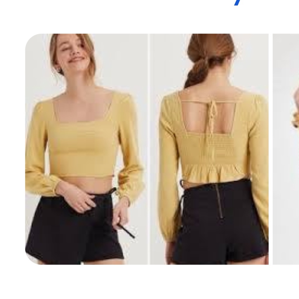 Kendall and Kylie yellow crop top